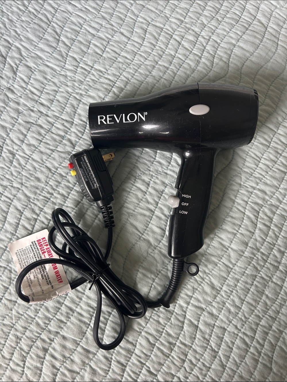 Revlon Black Foldable Travel Hair Dryer